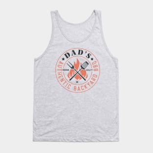 Dads Backyard Premium Quality BBQ | Backyard Pool Party BBQ | Summer | For White Tank Top